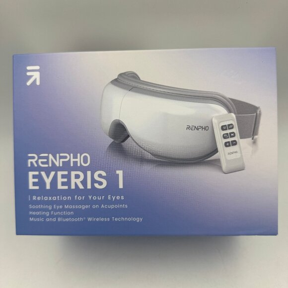 RENPHO Eyeris 1 Eye Massager with Heat Bluetooth Music, White - Improves Sleep - Picture 2 of 6